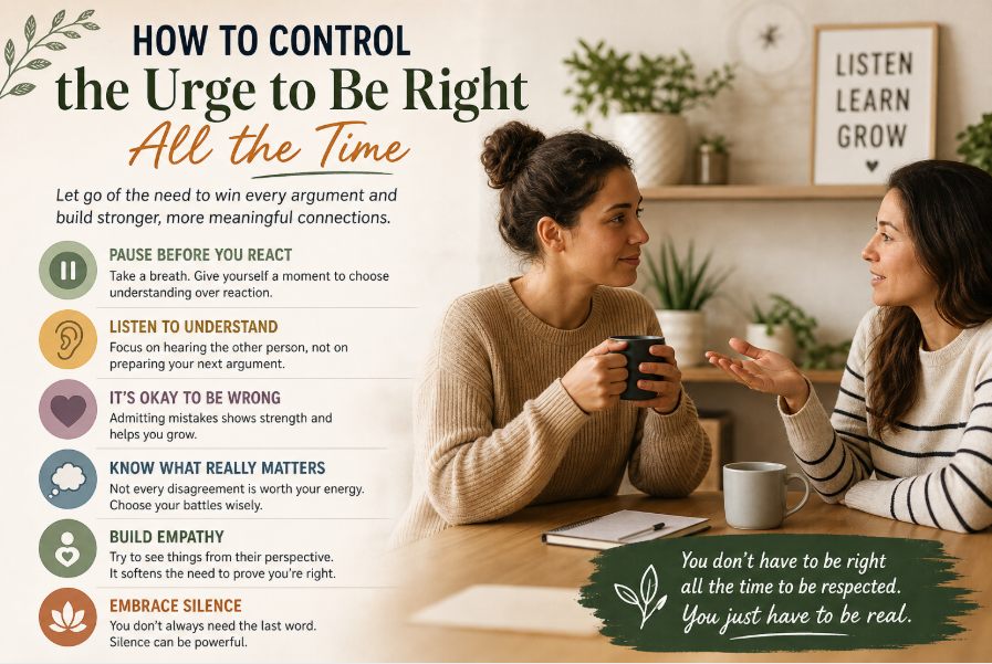How to control the urge to be right all the time